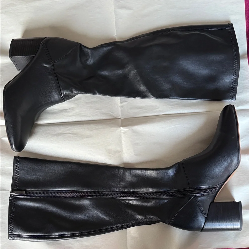 Franco Sarto Black Heeled Boots - Picture 2 of 8